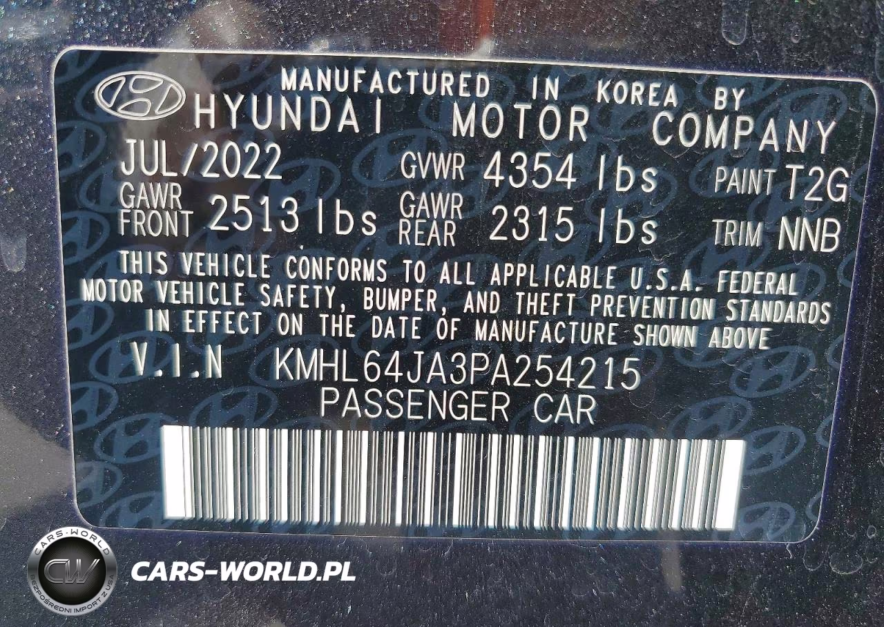 2023 Hyundai Sonata Sel VIN:KMHL64JA3PA254215 - 12