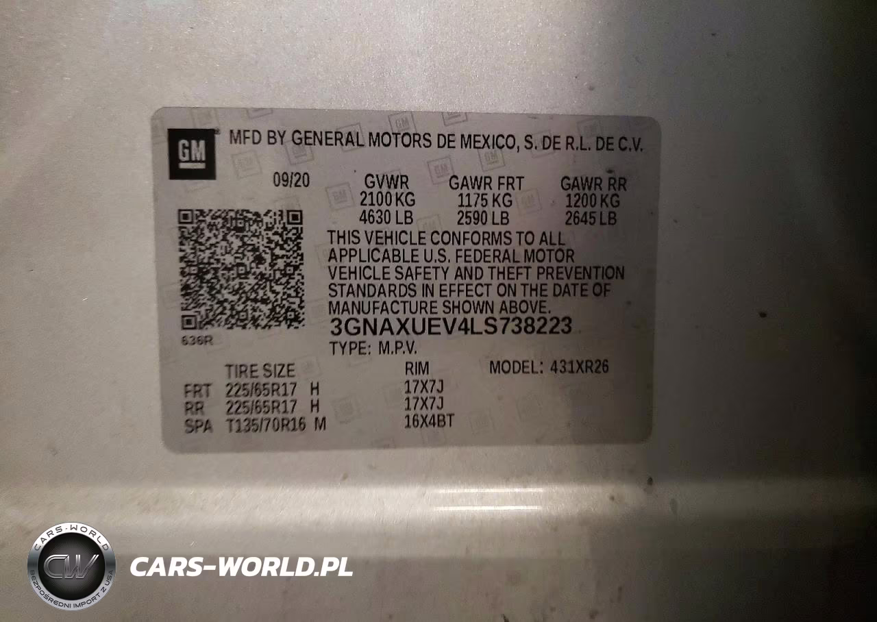 2020 Chevrolet Equinox Lt VIN:3GNAXUEV4LS738223 - 13