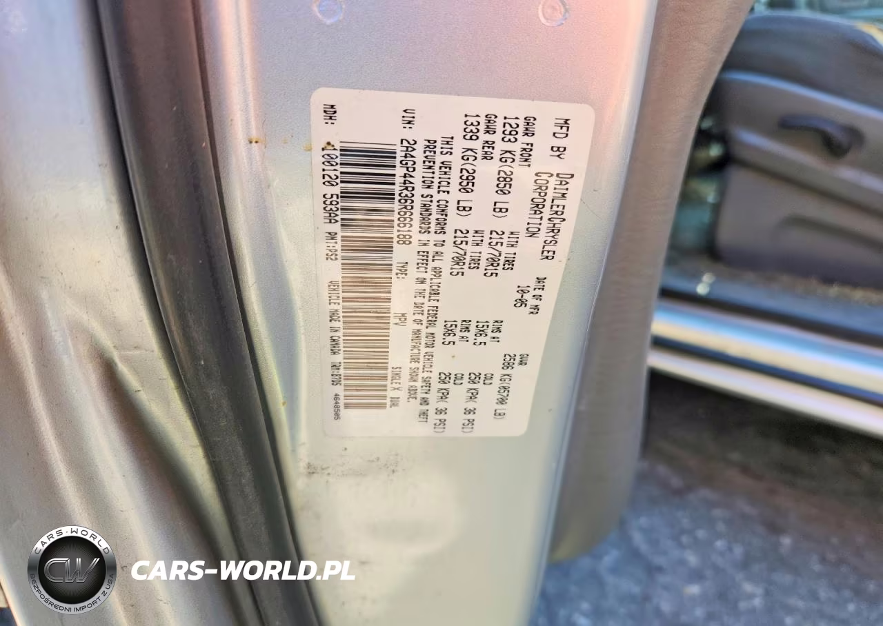 2006 Chrysler Town & Country Lx VIN:2A4GP44R36R666188 - 13