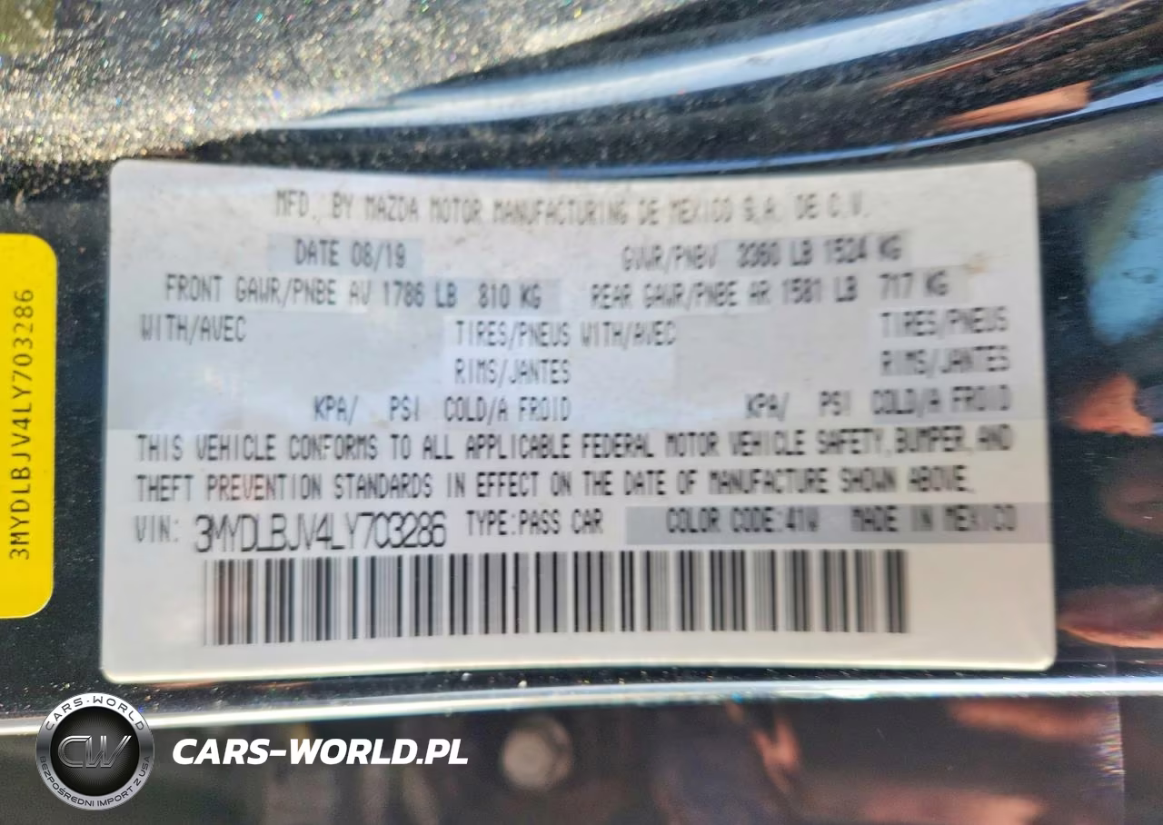 2020 Toyota Yaris Hatchback Le VIN:3MYDLBJV4LY703286 - 12