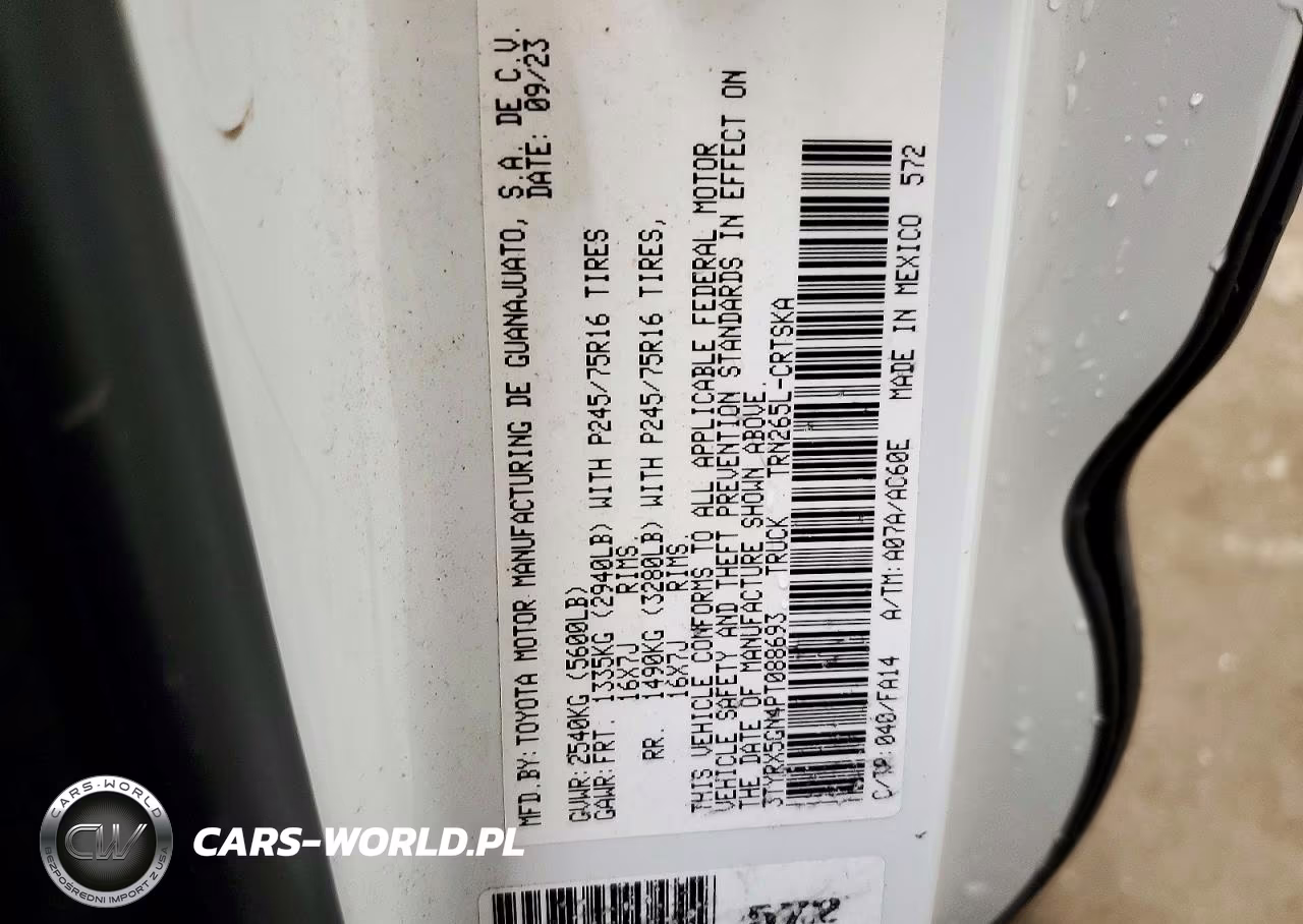2023 Toyota Tacoma Sr VIN:3TYRX5GN4PT088693 - 12