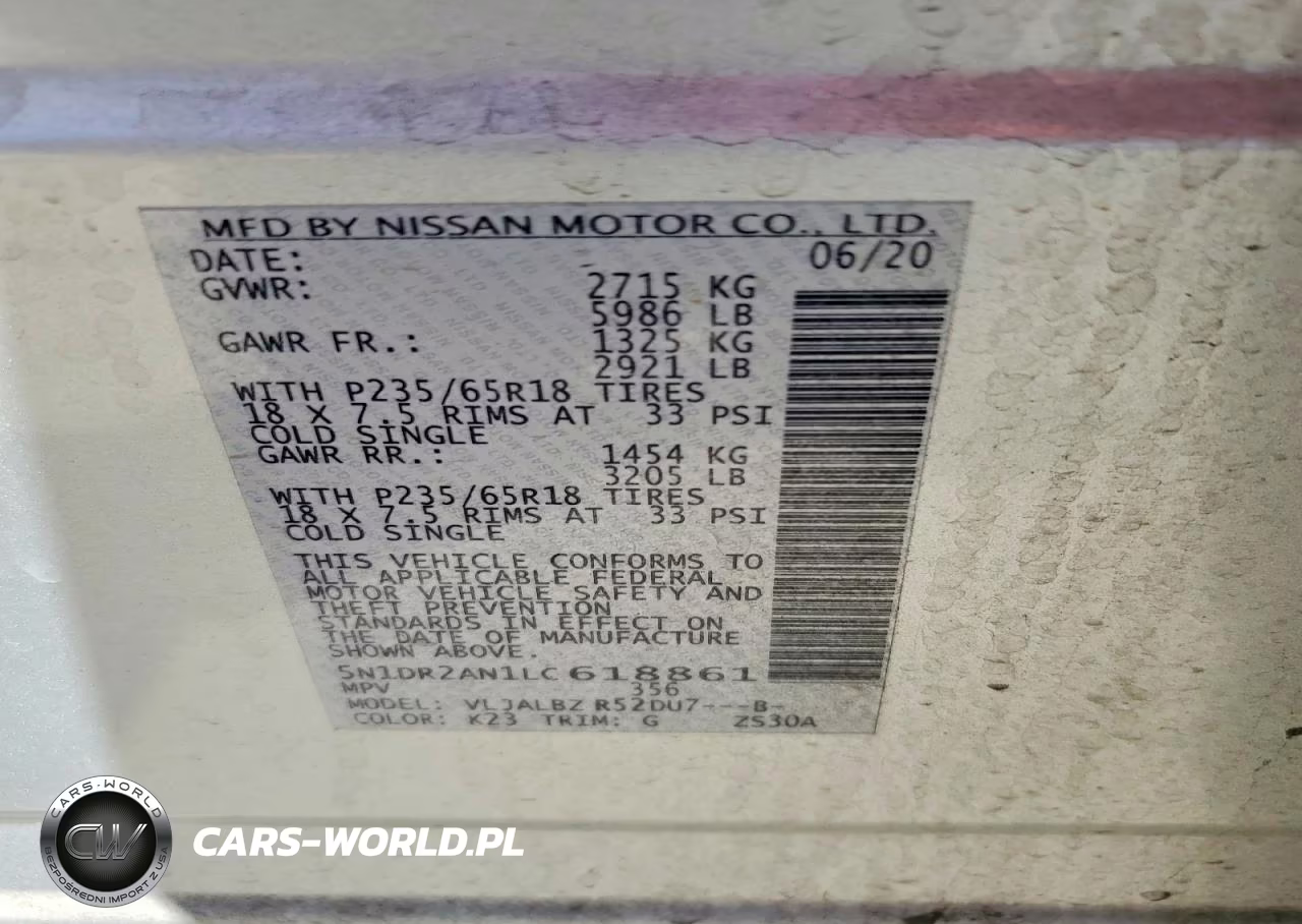 2020 Nissan Pathfinder S VIN:5N1DR2AN1LC618861 - 12