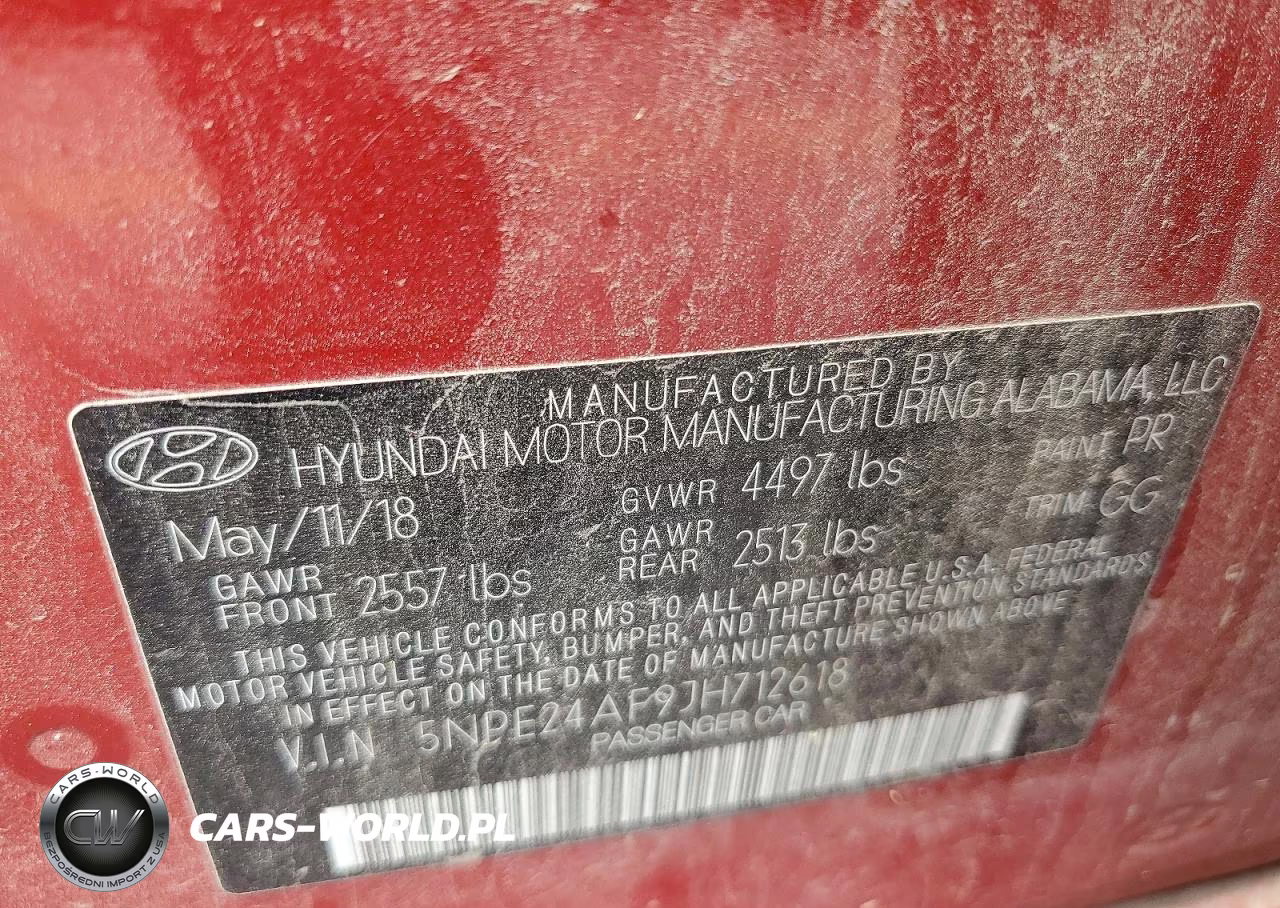 2018 Hyundai Sonata Se VIN:5NPE24AF9JH712618 - 12