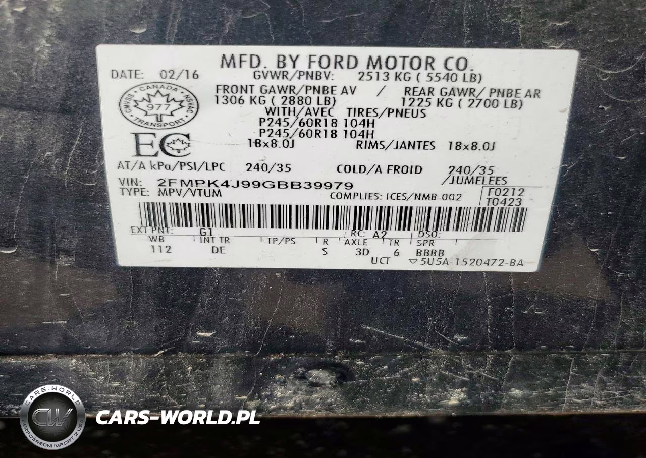 2016 Ford Edge Sel VIN:2FMPK4J99GBB39979 - 13