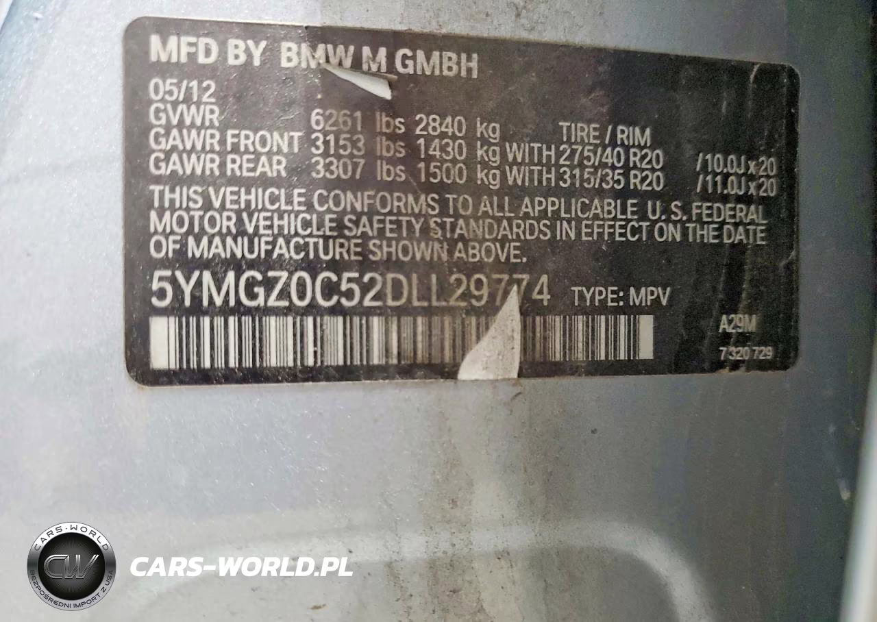 2013 BMW X6 M VIN:5YMGZ0C52DLL29774 - 13
