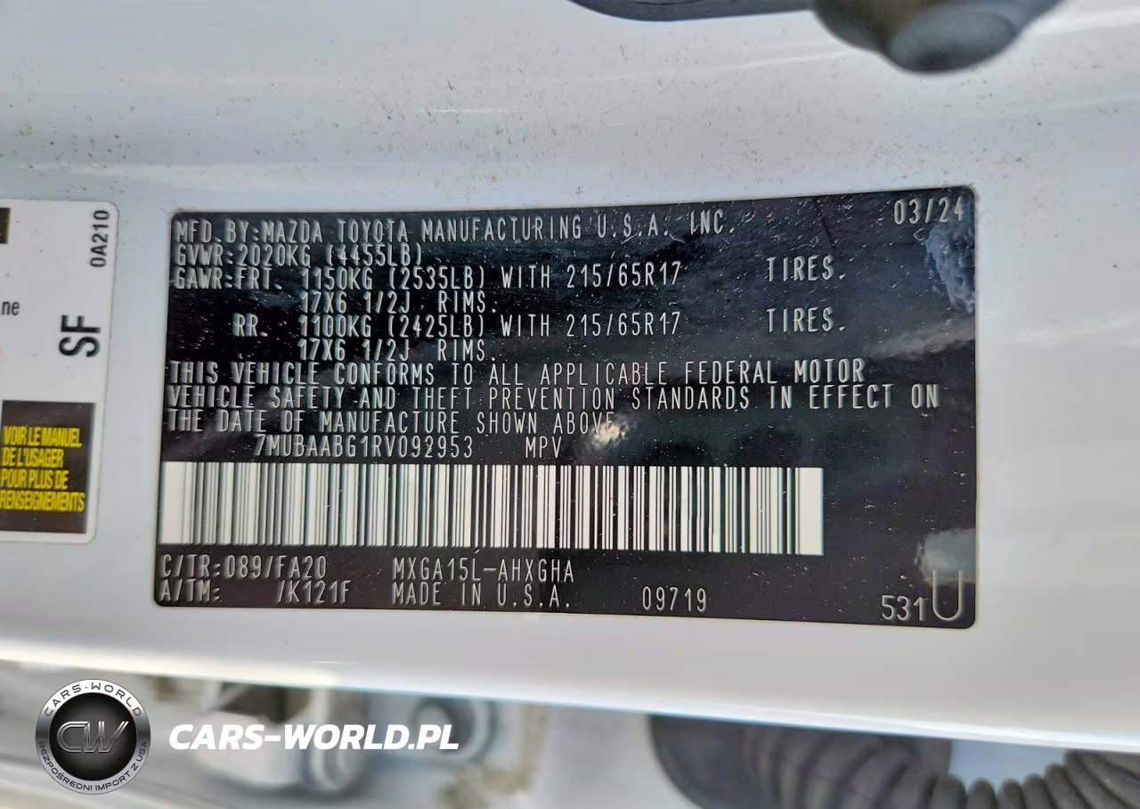2024 Toyota Corolla Cross Le VIN:7MUBAABG1RV092953 - 14