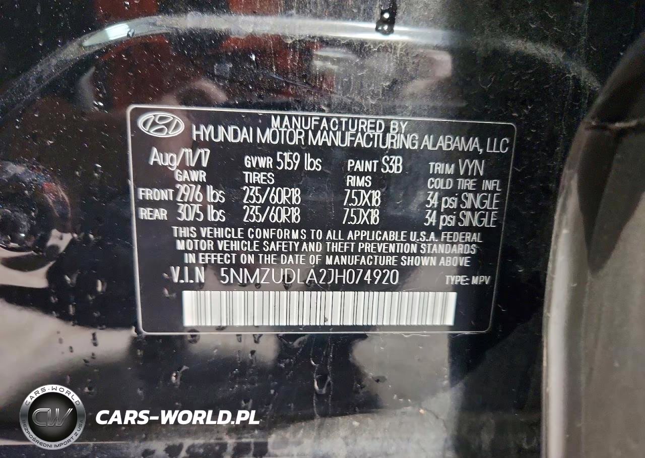 2018 Hyundai Santa Fe Sport 2.0T VIN:5NMZUDLA2JH074920 - 13