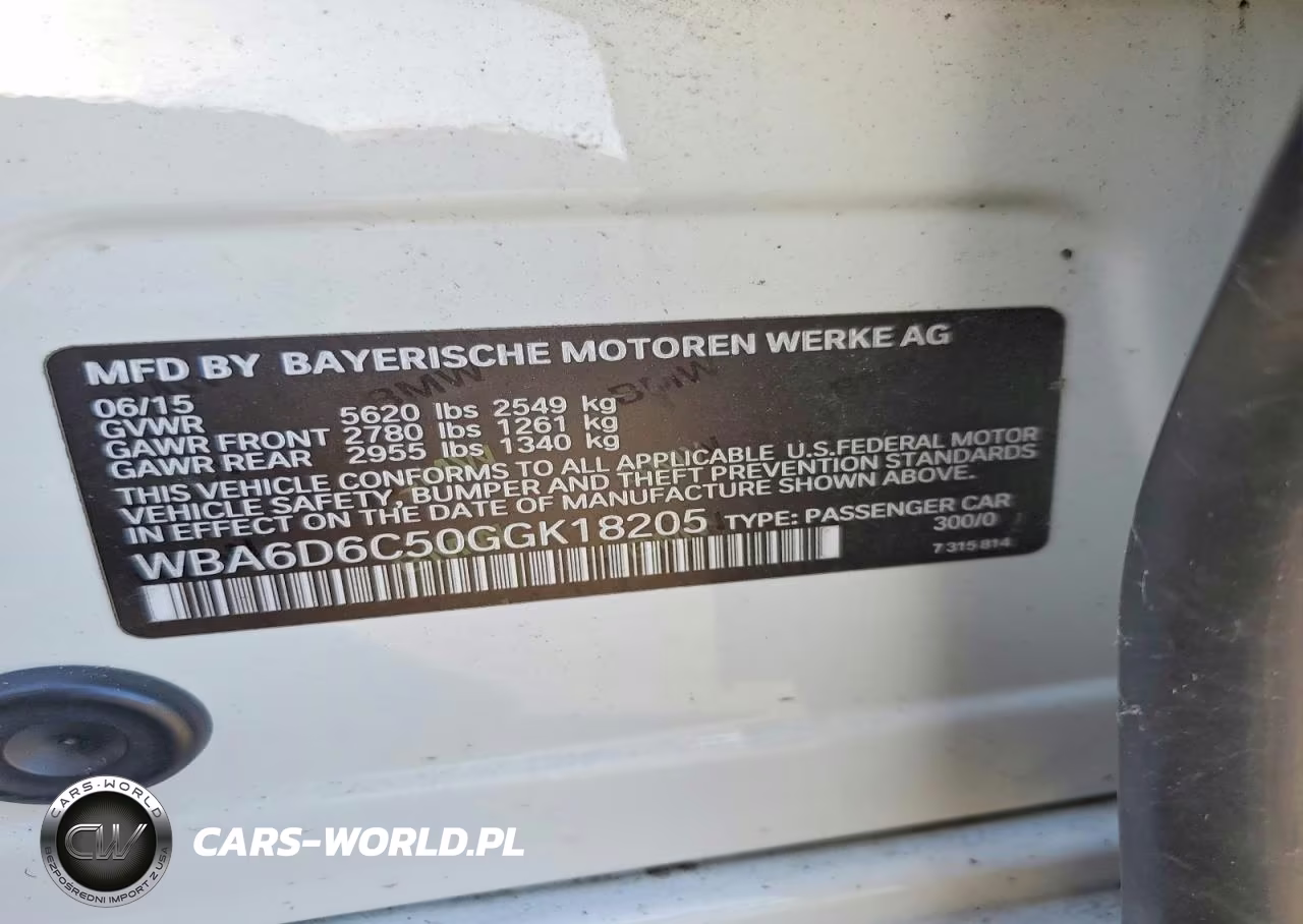 2016 BMW Alpina B6 VIN:WBA6D6C50GGK18205 - 12