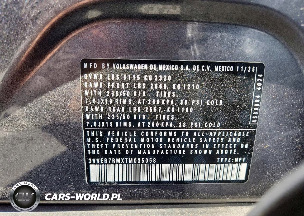 2026 Volkswagen Tiguan Se VIN:3VVER7RMXTM035058 - 14