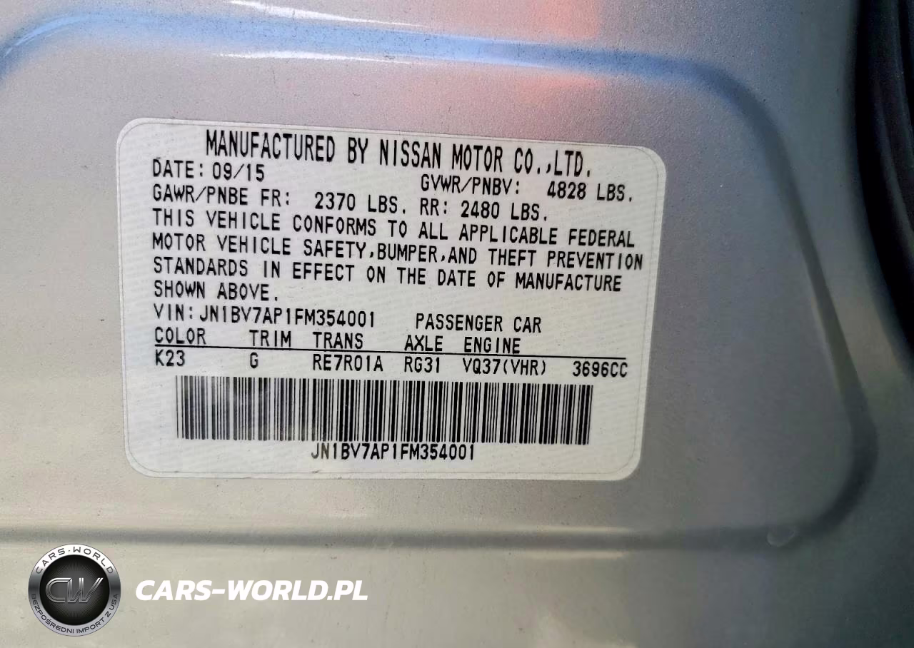 INFINITI Q50 BASE VIN:JN1BV7AP1FM354001 - 13