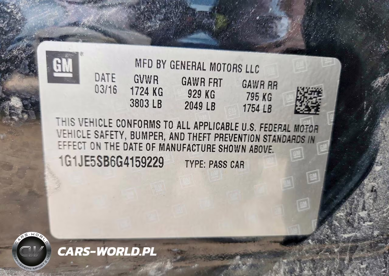 2016 Chevrolet Sonic Ltz VIN:1G1JE5SB6G4159229 - 12