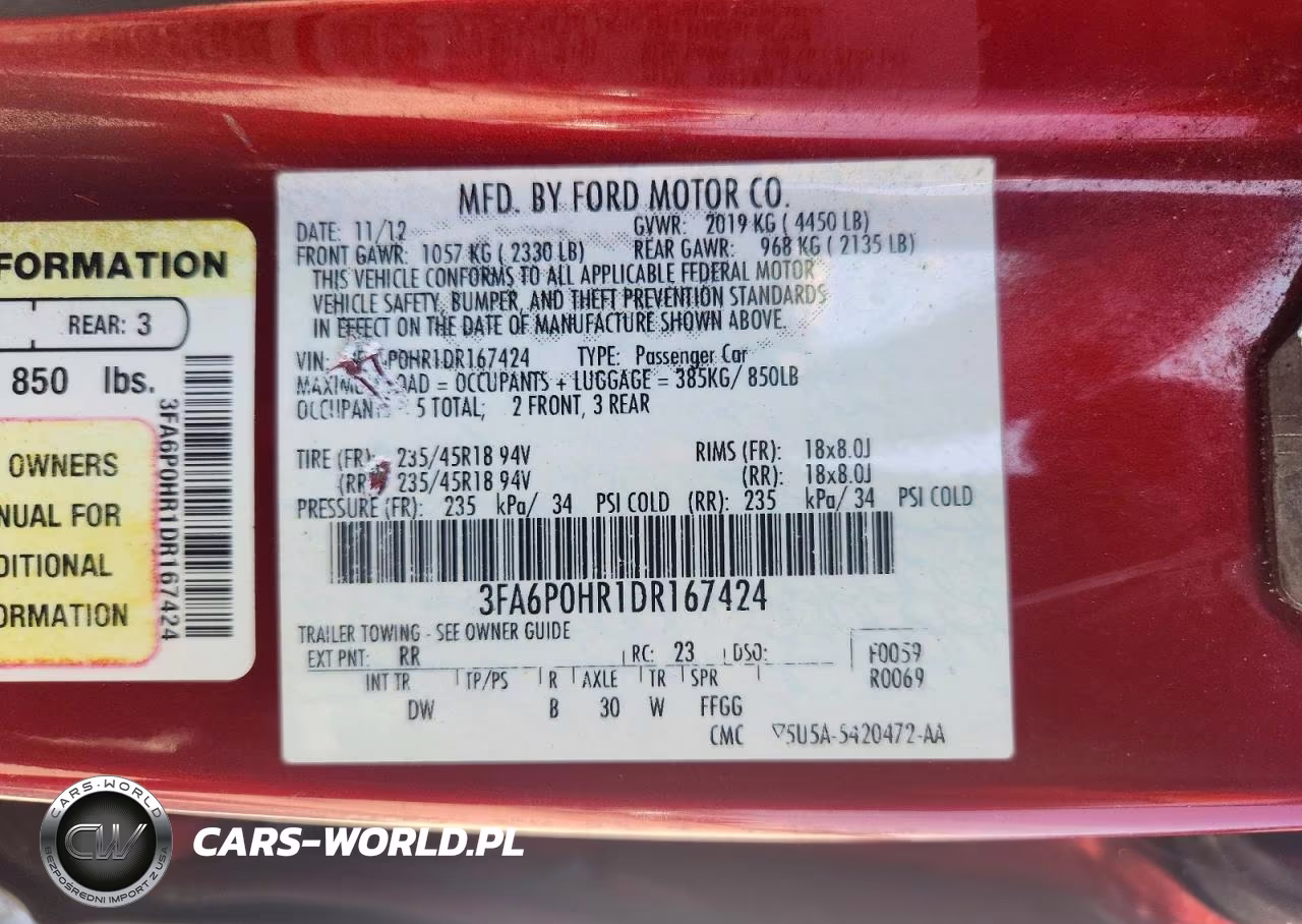 2013 Ford Fusion Se VIN:3FA6P0HR1DR167424 - 13