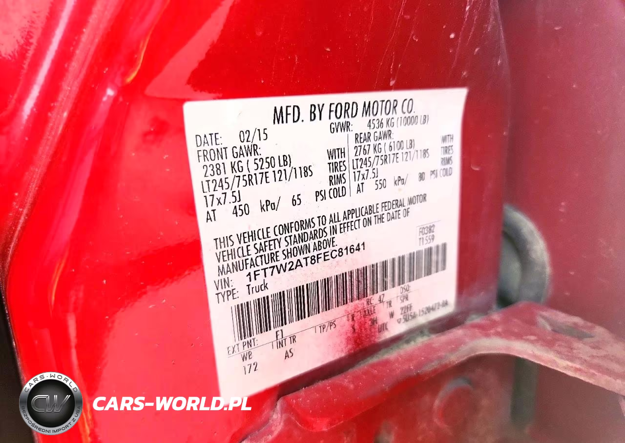 2015 Ford F250 Super Duty VIN:1FT7W2AT8FEC81641 - 12