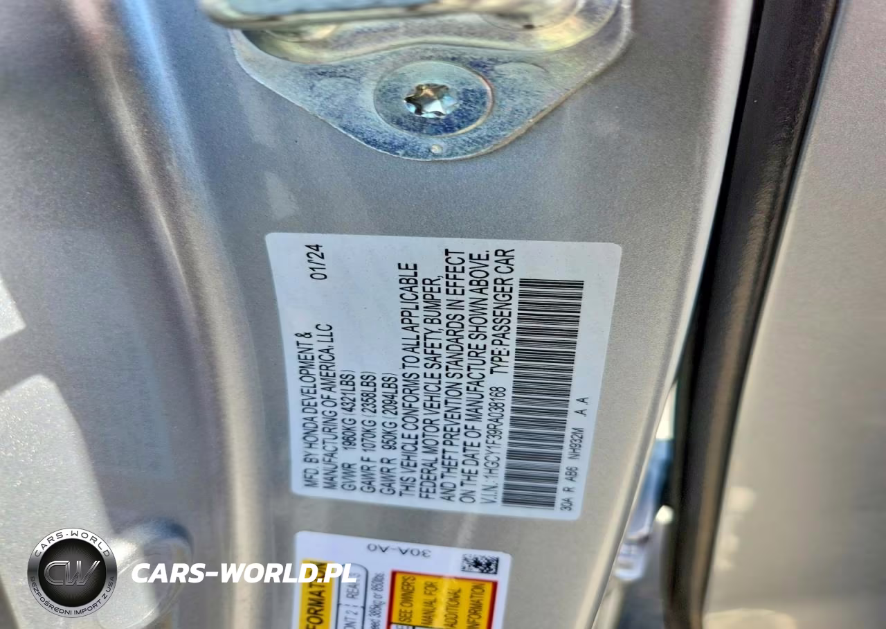 2024 Honda Accord Ex VIN:1HGCY1F39RA038168 - 12