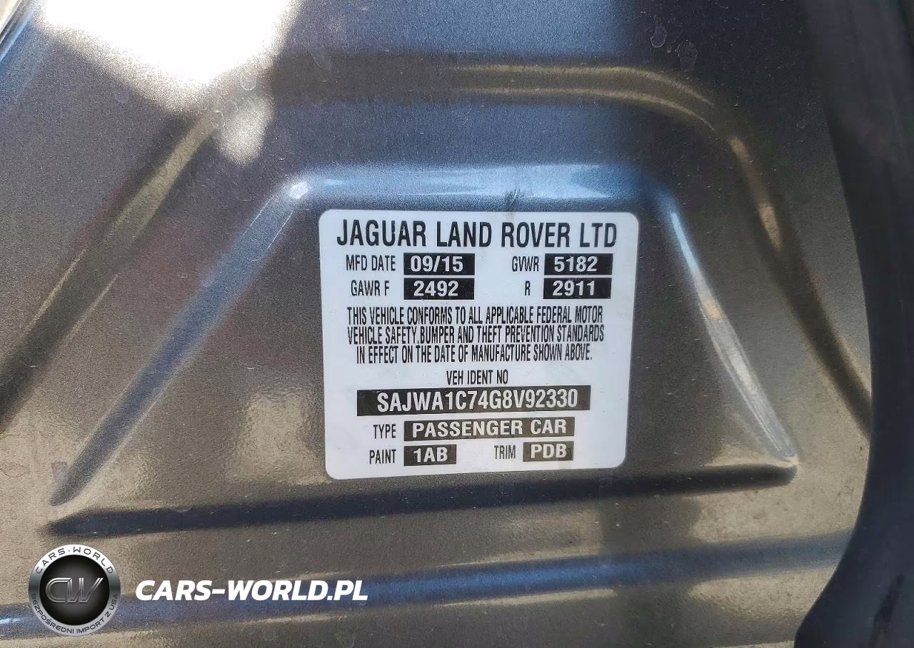 2016 Jaguar Xj VIN:SAJWA1C74G8V92330 - 12