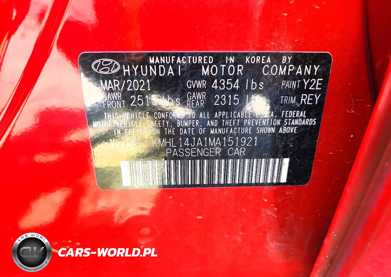 2021 Hyundai Sonata Sel VIN:KMHL14JA1MA151921 - 12