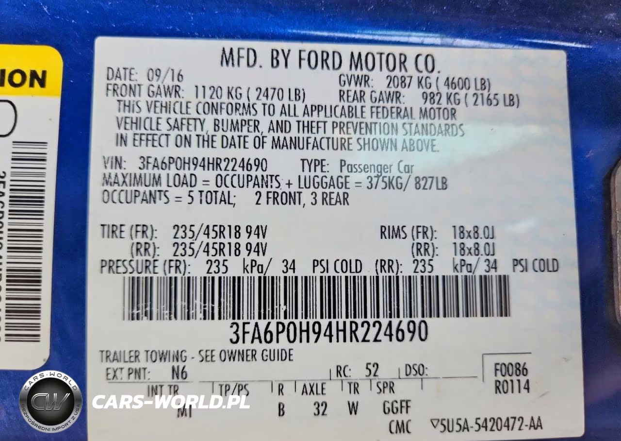 2017 Ford Fusion Se VIN:3FA6P0H94HR224690 - 12