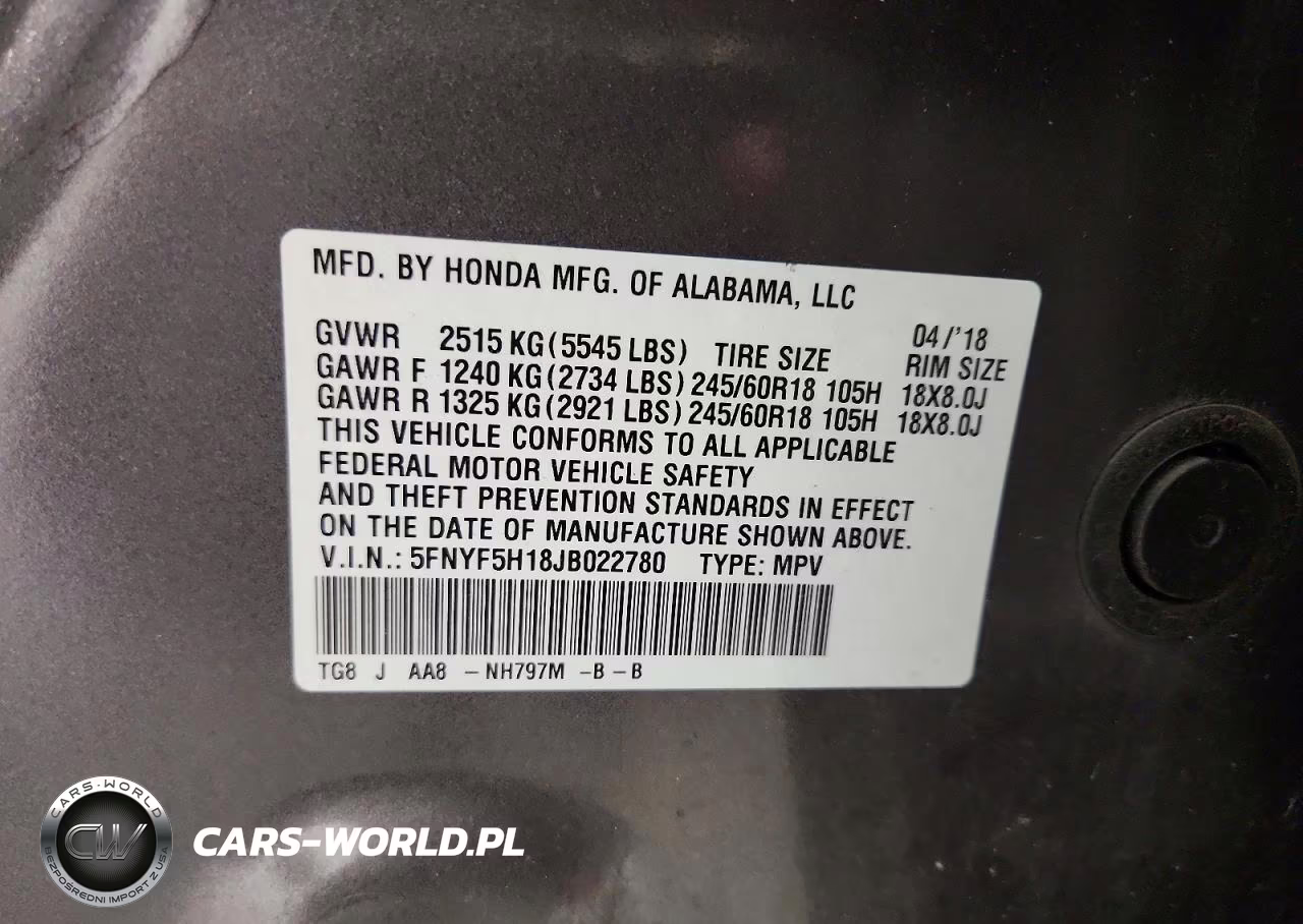 2018 Honda Pilot Lx VIN:5FNYF5H18JB022780 - 14