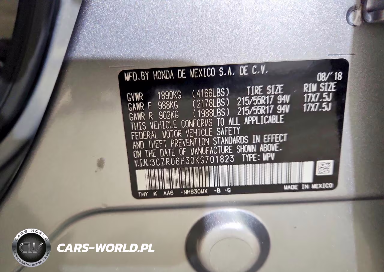 2019 Honda Hr-V Lx VIN:3CZRU6H30KG701823 - 13