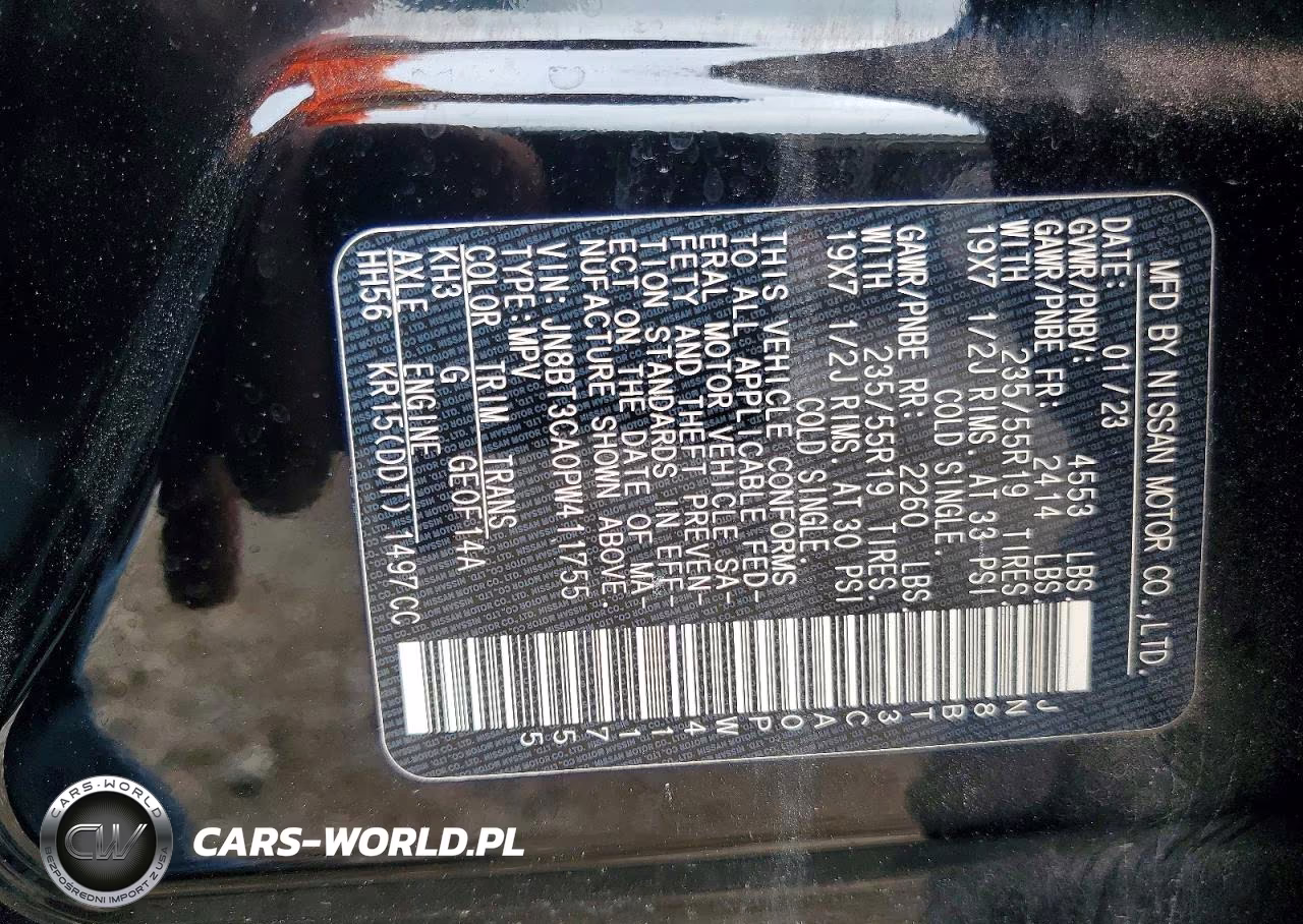 2023 Nissan Rogue Sl VIN:JN8BT3CA0PW411755 - 13