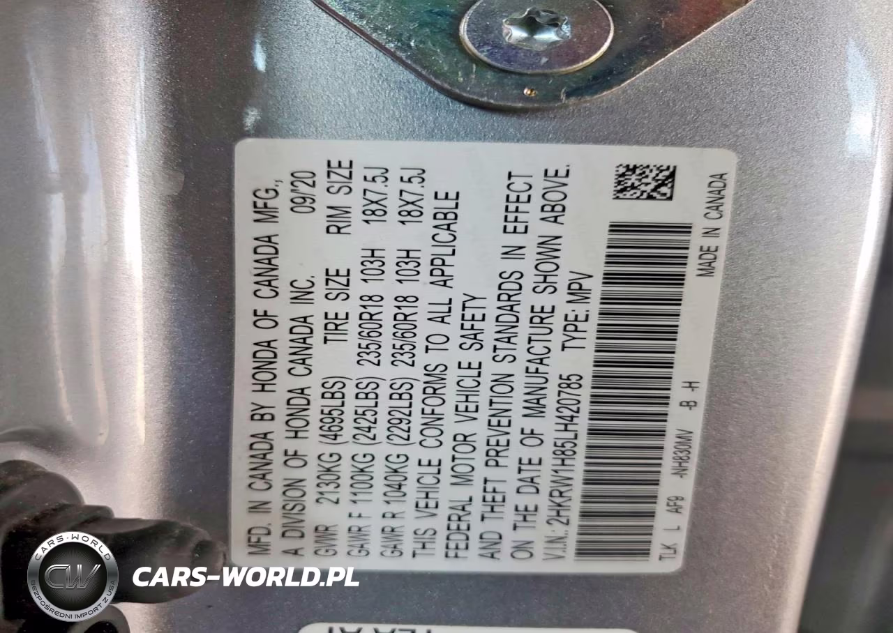 2020 Honda Cr-V Exl VIN:2HKRW1H85LH420785 - 12