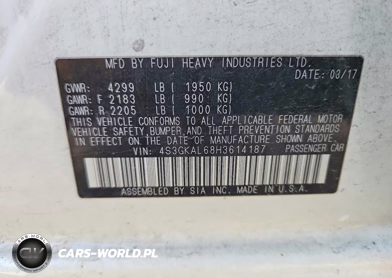 2017 Subaru Impreza Sport VIN:4S3GKAL68H3614187 - 12