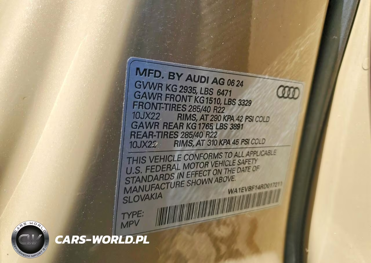 2024 Audi Q8 Premium Plus S-Line VIN:WA1EVBF14RD017211 - 13