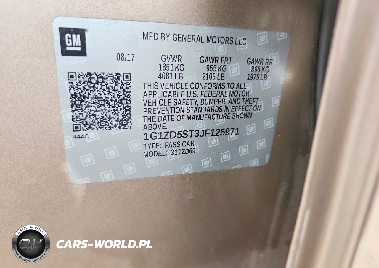 2018 Chevrolet Malibu 3Lt VIN:1G1ZD5ST3JF125971 - 12