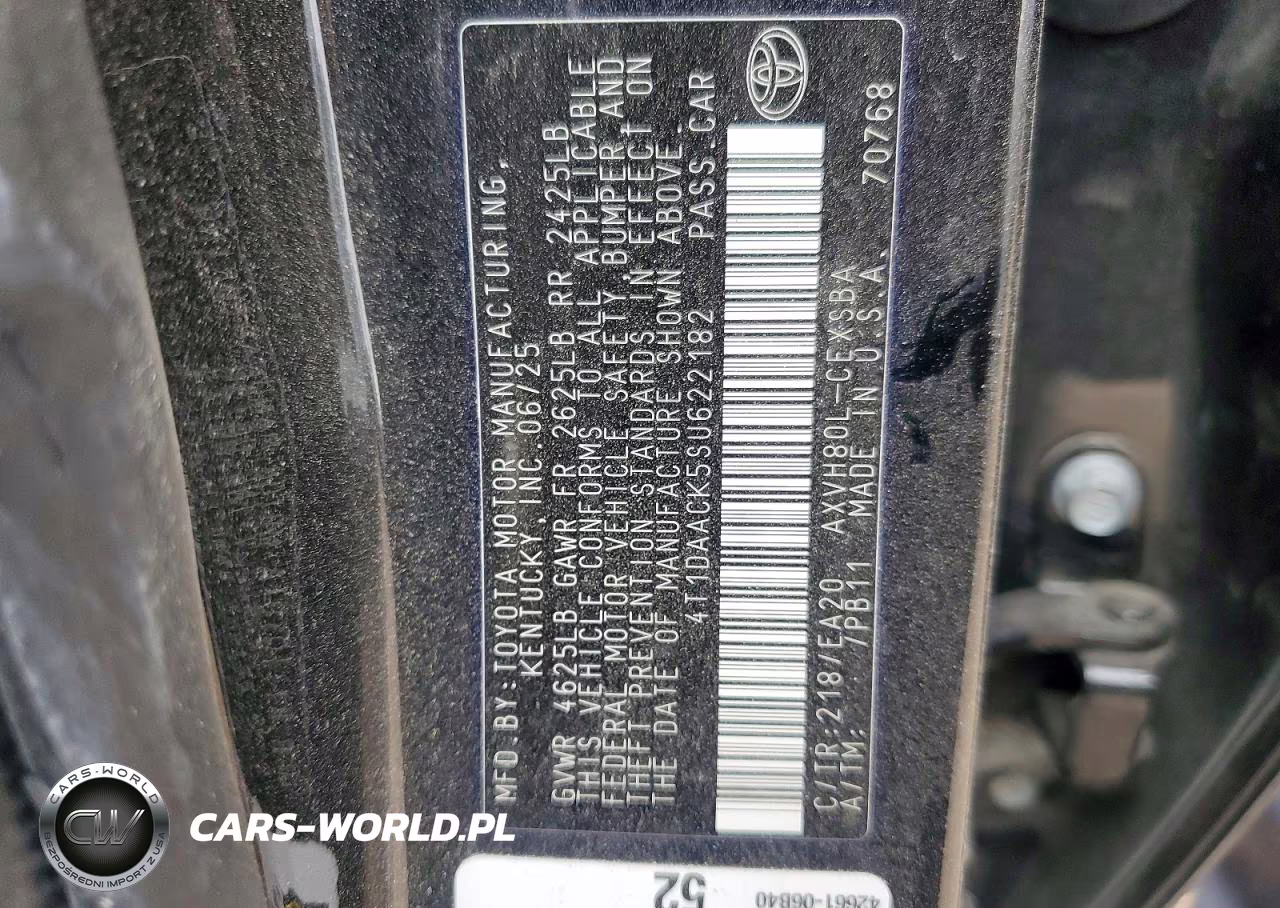 2025 Toyota Camry Se VIN:4T1DAACK5SU622182 - 12