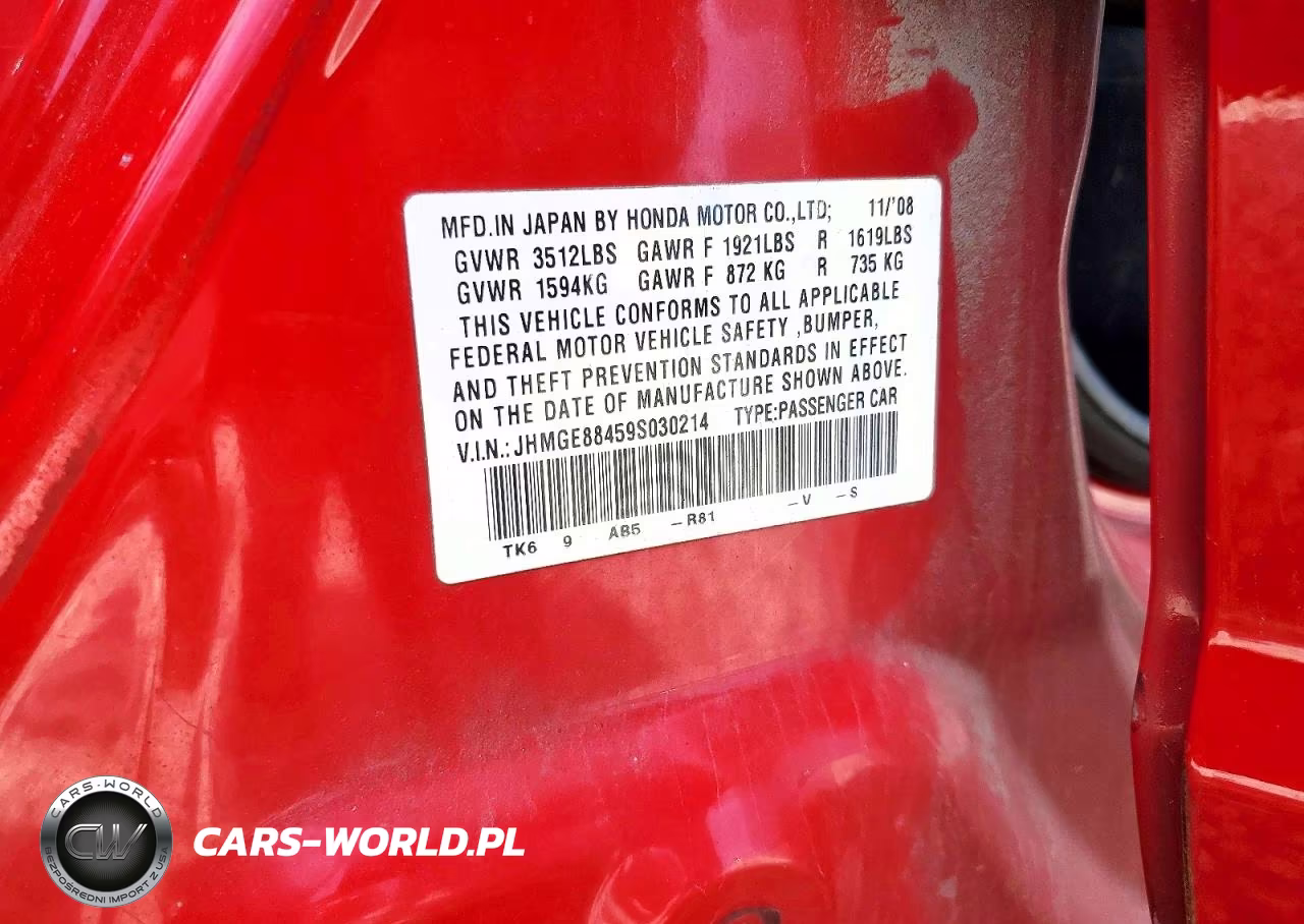 2009 Honda Fit Sport VIN:JHMGE88459S030214 - 12