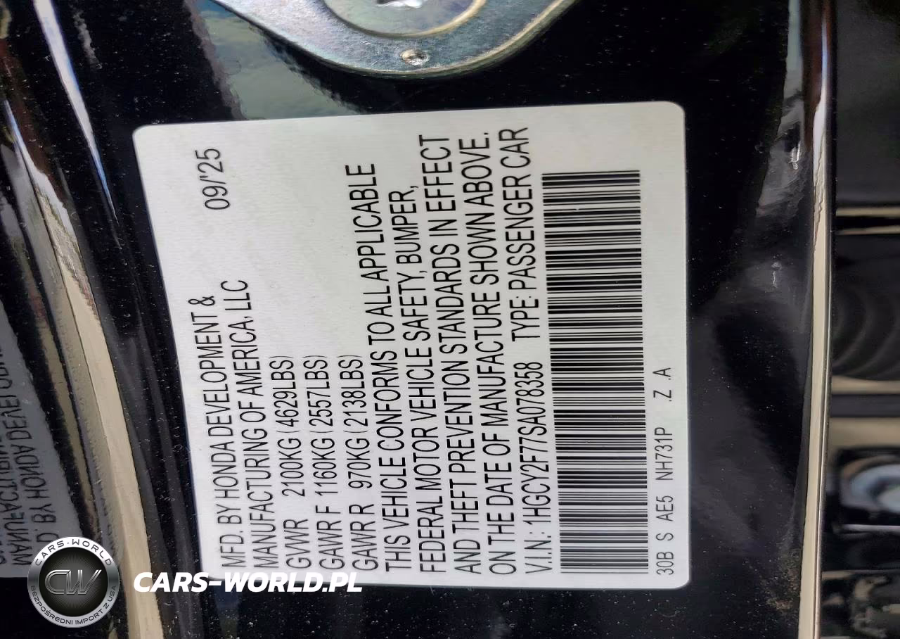 2025 Honda Accord Hybrid Sport-L VIN:1HGCY2F77SA078358 - 12
