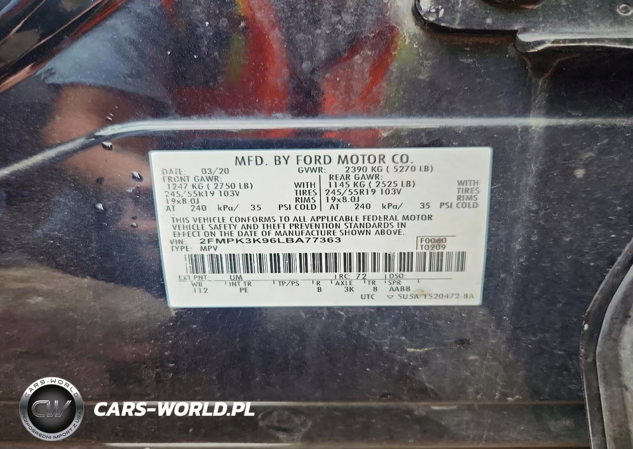 2020 Ford Edge Titanium VIN:2FMPK3K96LBA77363 - 13