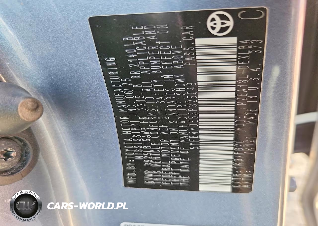 2025 Toyota Corolla Le VIN:5YFB4MDE5SP325049 - 12