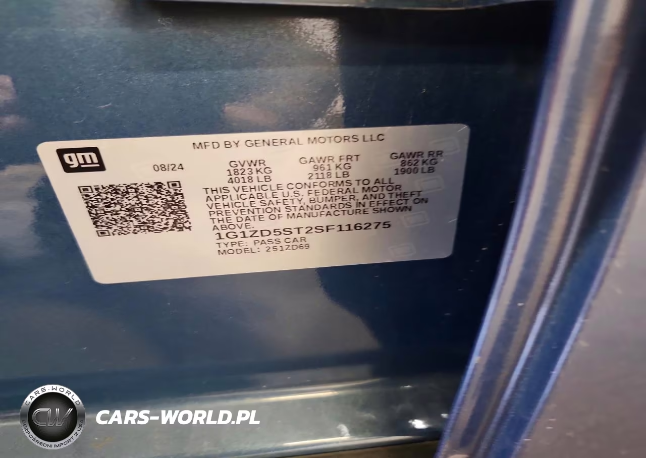 2025 Chevrolet Malibu Lt VIN:1G1ZD5ST2SF116275 - 12