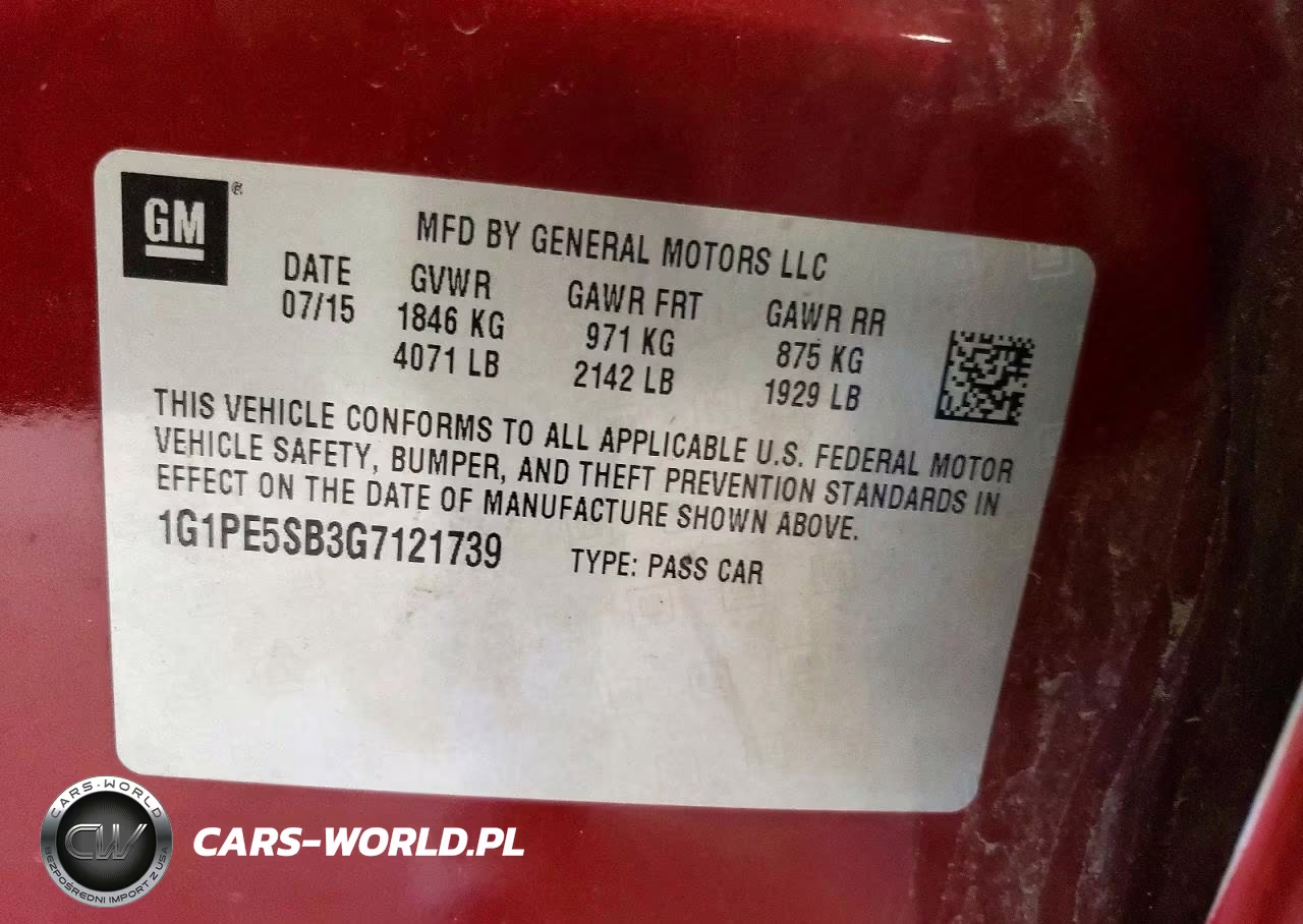 2016 Chevrolet Cruze Limited Lt VIN:1G1PE5SB3G7121739 - 12
