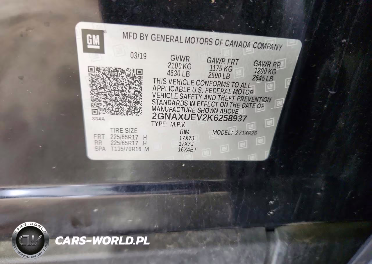 2019 Chevrolet Equinox Lt VIN:2GNAXUEV2K6258937 - 13