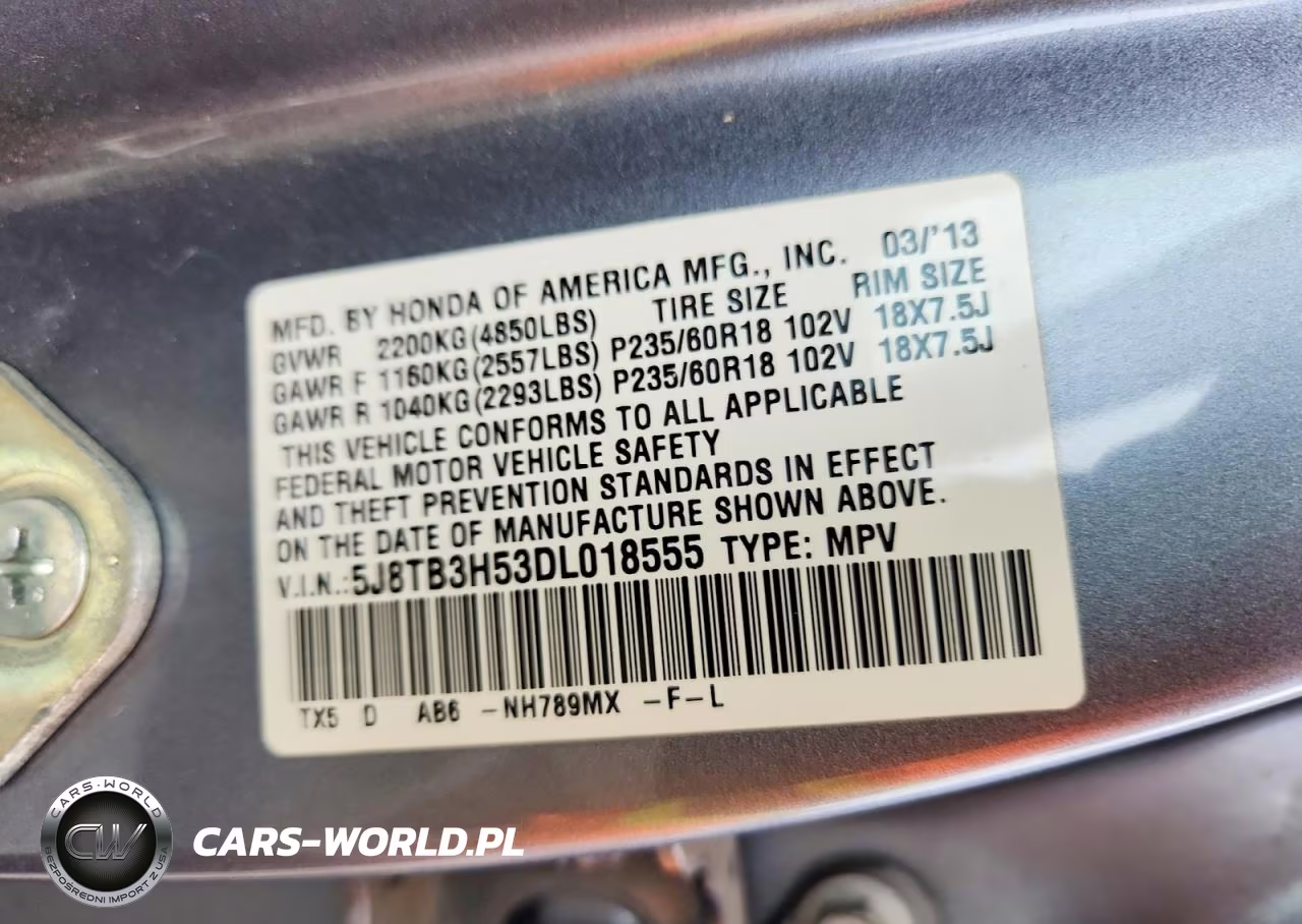 2013 Acura Rdx Technology VIN:5J8TB3H53DL018555 - 13