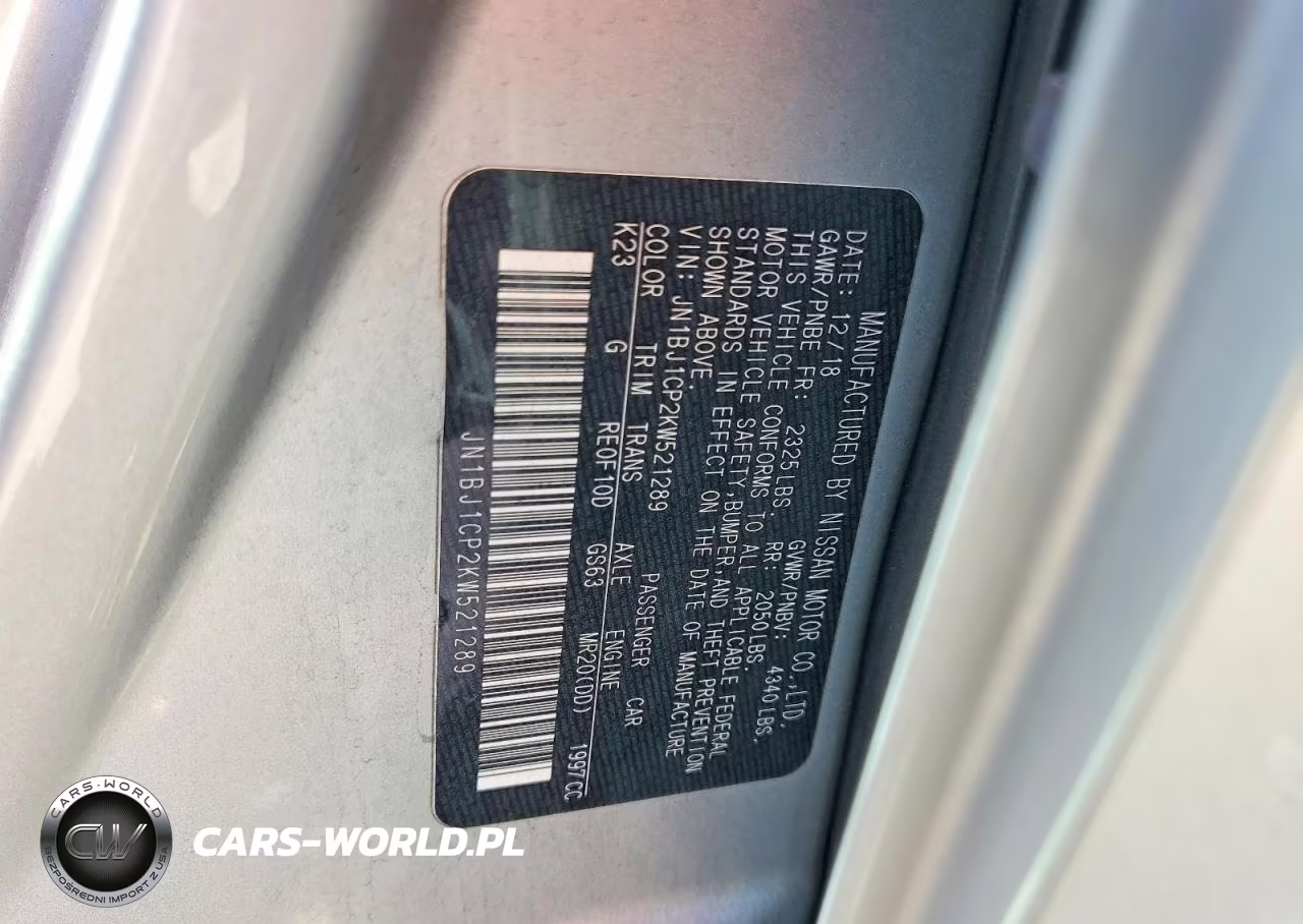 2019 Nissan Rogue Sport S VIN:JN1BJ1CP2KW521289 - 12