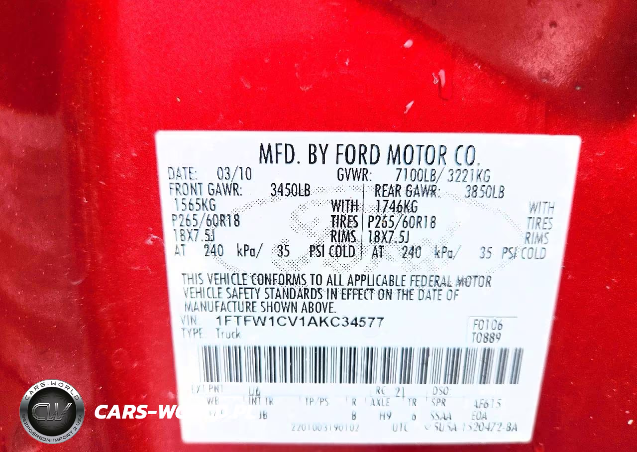 2010 Ford F150 Supercrew VIN:1FTFW1CV1AKC34577 - 12