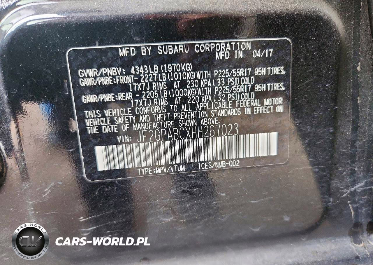 2017 Subaru Crosstrek Premium VIN:JF2GPABCXHH267023 - 12