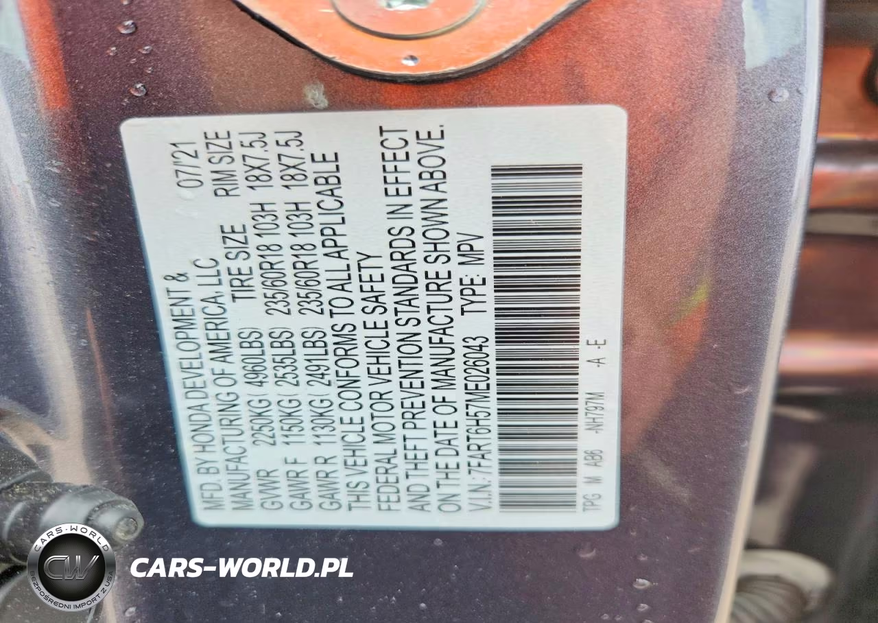 2021 Honda Cr-V Ex VIN:7FART6H57ME026043 - 13