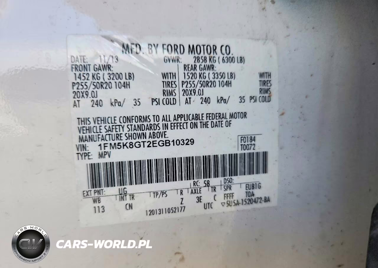 2014 Ford Explorer Sport VIN:1FM5K8GT2EGB10329 - 13