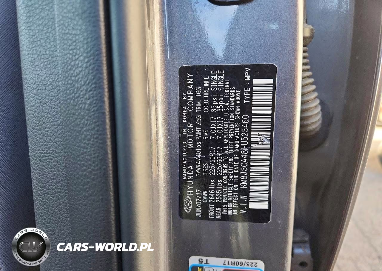 2017 Hyundai Tucson Se VIN:KM8J3CA48HU523460 - 12
