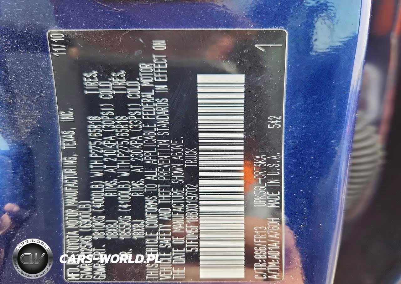 2011 Toyota Tundra Double Cab Sr5 VIN:5TFUM5F18BX019702 - 12