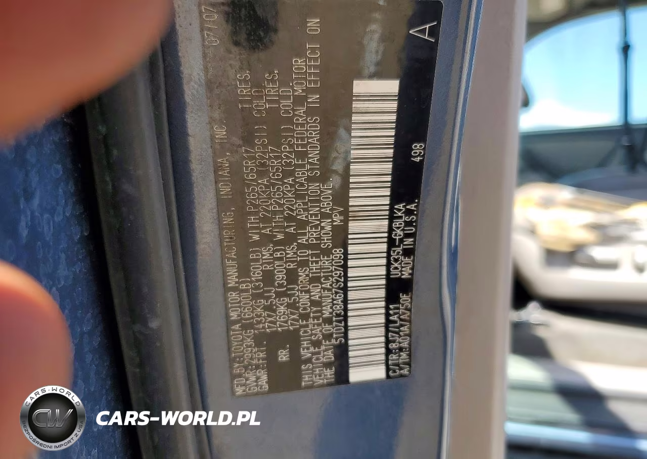 2007 Toyota Sequoia Limited VIN:5TDZT38A67S297098 - 13