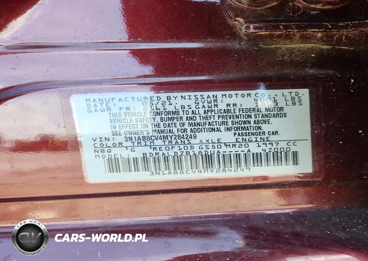 2021 Nissan Sentra Sv VIN:3N1AB8CV4MY284249 - 13