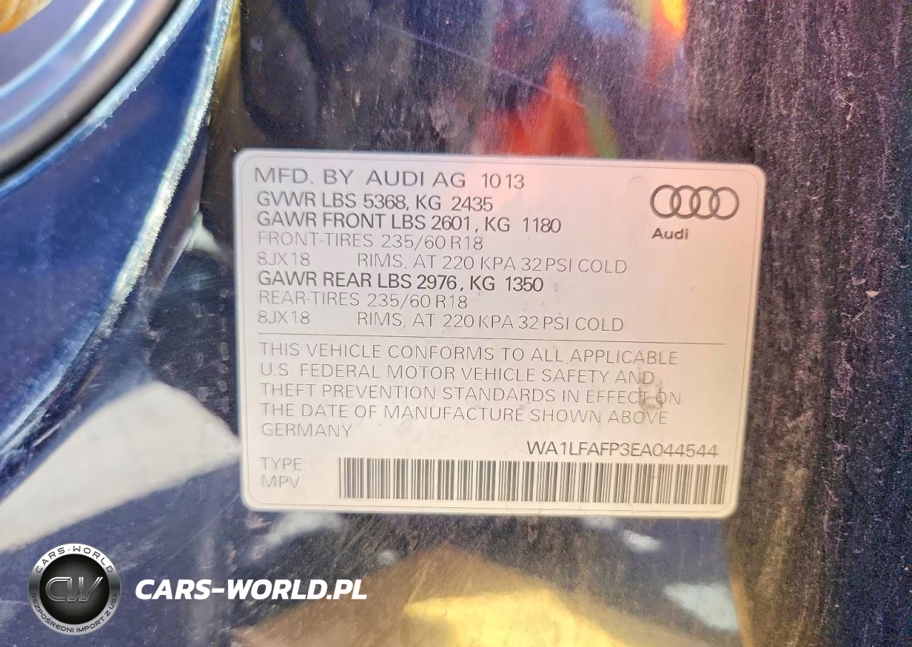 2014 Audi Q5 Premium Plus VIN:WA1LFAFP3EA044544 - 13