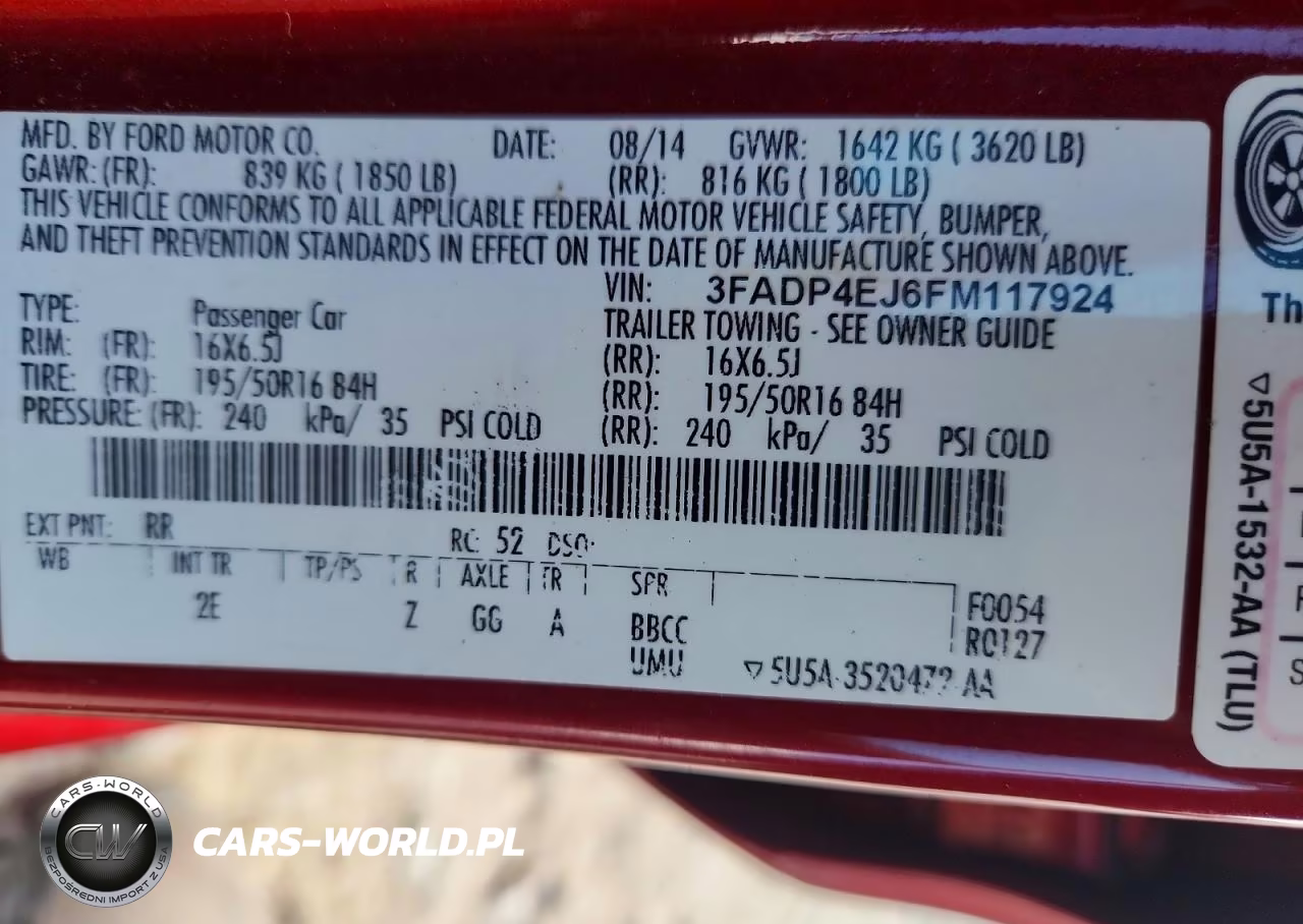 2015 Ford Fiesta Se VIN:3FADP4EJ6FM117924 - 12