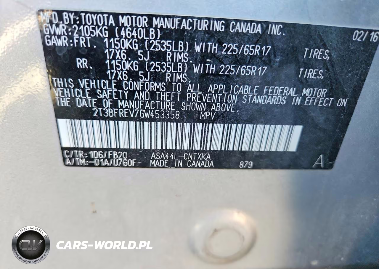 2016 Toyota Rav4 Le VIN:2T3BFREV7GW453358 - 14