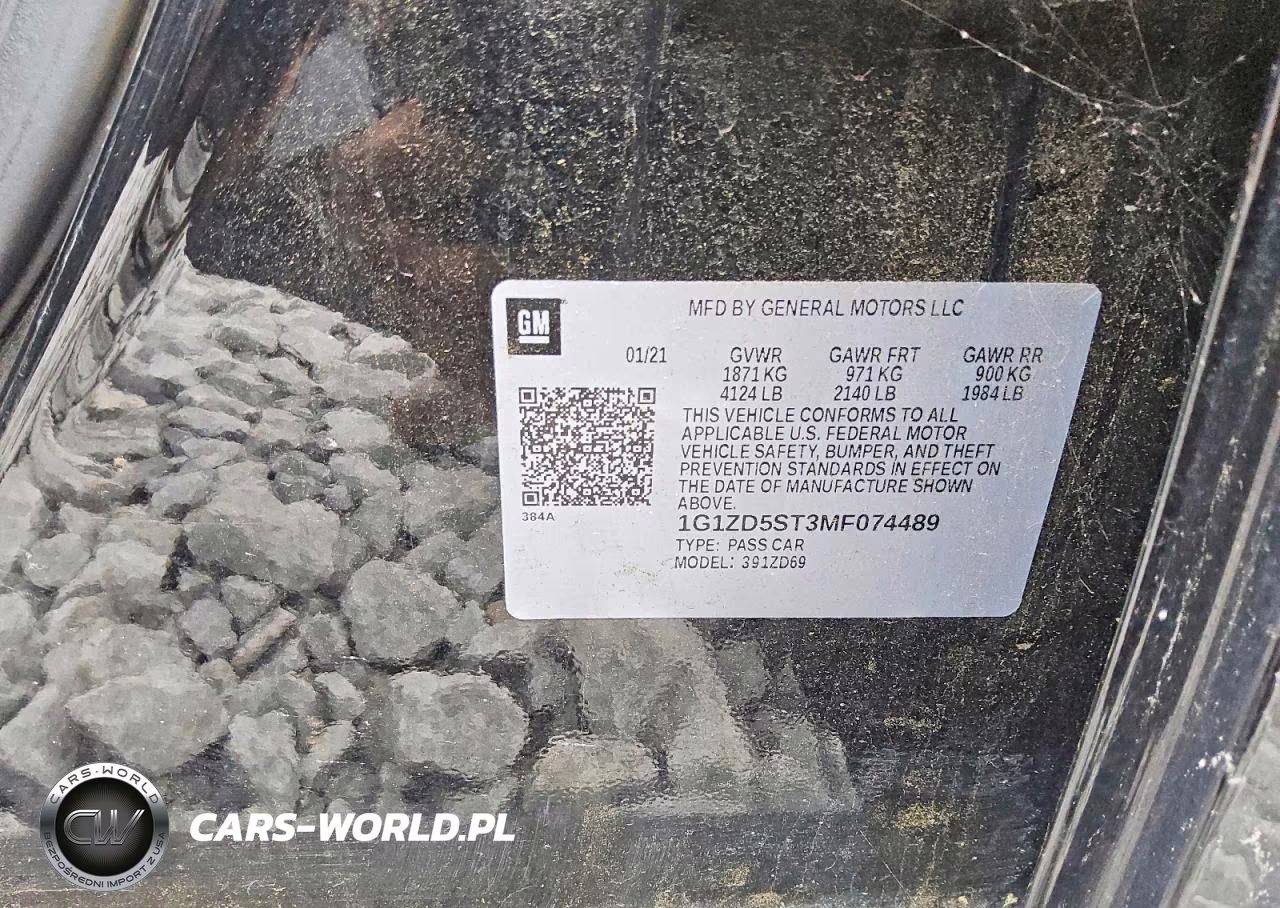2021 Chevrolet Malibu Lt VIN:1G1ZD5ST3MF074489 - 12